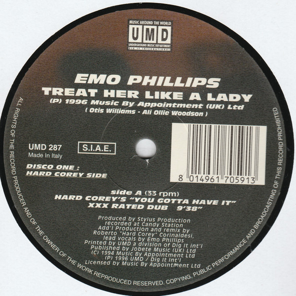 Emo Phillips - Treat Her Like A Lady | Underground Music Department (UMD) (UMD 287) - 3 Emo Phillips - Treat Her Like A Lady | Underground Music Department (UMD) (UMD 287) - 3