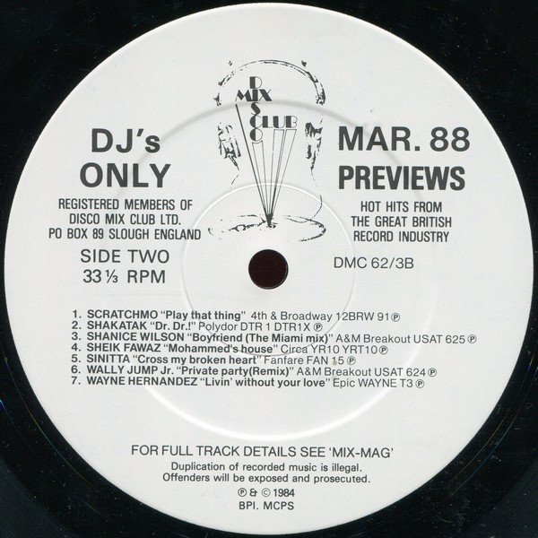 Various - March 88 Previews | DMC (DMC 62/3) - 4