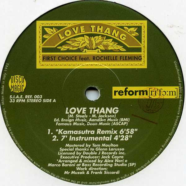 First Choice Feat. Rochelle Fleming - Love Thang | Reform (REF 003) - 2 First Choice Feat. Rochelle Fleming - Love Thang | Reform (REF 003) - 2