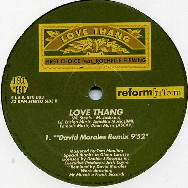 First Choice Feat. Rochelle Fleming - Love Thang | Reform (REF 003) - 3 First Choice Feat. Rochelle Fleming - Love Thang | Reform (REF 003) - 3