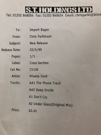 Private Funk - 4 Reasons EP | Cross Section Records (C.S. 130) - 2 Private Funk - 4 Reasons EP | Cross Section Records (C.S. 130) - 2