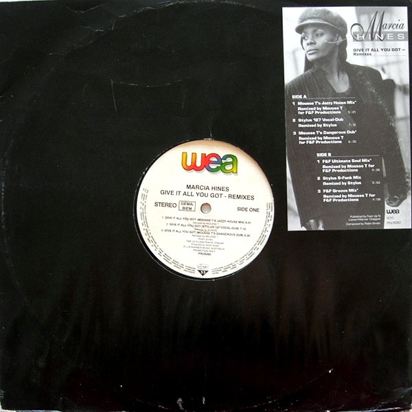 Marcia Hines - Give It All You Got - Remixes | WEA (PRO 6060) - main