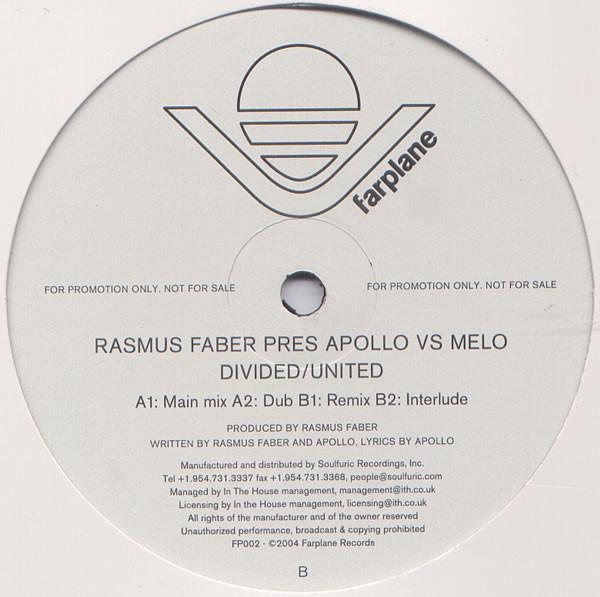 Rasmus Faber Pres. Apollo Vs. Melo - Divided / United | Farplane (FP002) - 2 Rasmus Faber Pres. Apollo Vs. Melo - Divided / United | Farplane (FP002) - 2