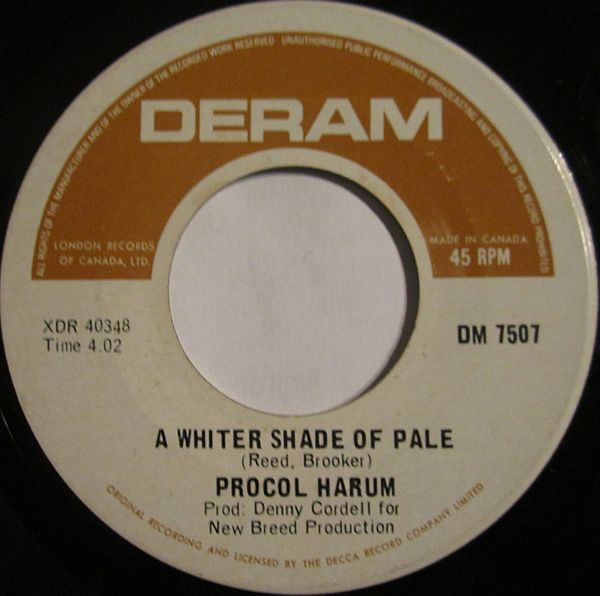 Procol Harum - A Whiter Shade Of Pale / Lime Street Blues | Deram (DM 7507) - main
