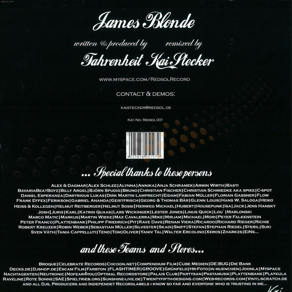 Fahrenheit - James Blonde | Redsol Records (REDSOL 001) - 2 Fahrenheit - James Blonde | Redsol Records (REDSOL 001) - 2