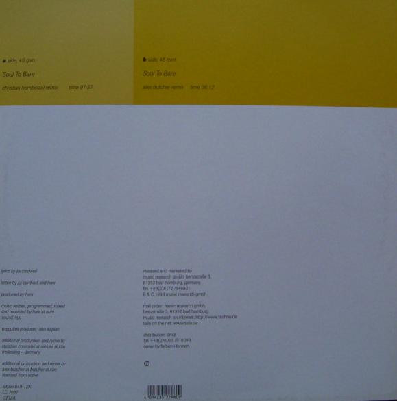 Joi Cardwell - Soul To Bare (The Techno Mixes) (Disk #1) | Tetsuo (tetsuo 049-12X) - 2 Joi Cardwell - Soul To Bare (The Techno Mixes) (Disk #1) | Tetsuo (tetsuo 049-12X) - 2