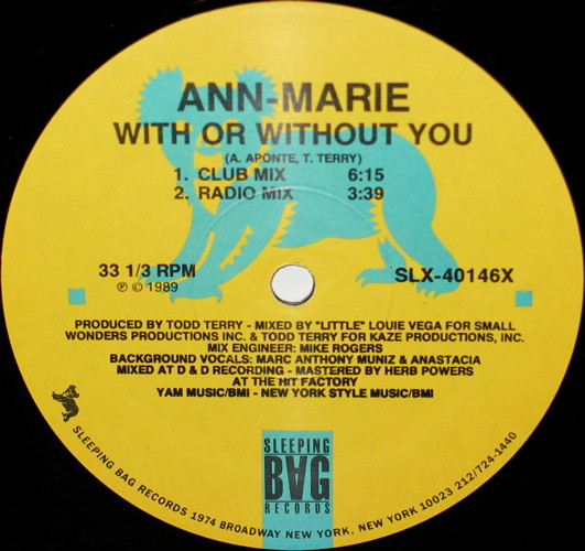 Ann-Marie - With Or Without You | Sleeping Bag Records (SLX-40146) - 3 Ann-Marie - With Or Without You | Sleeping Bag Records (SLX-40146) - 3