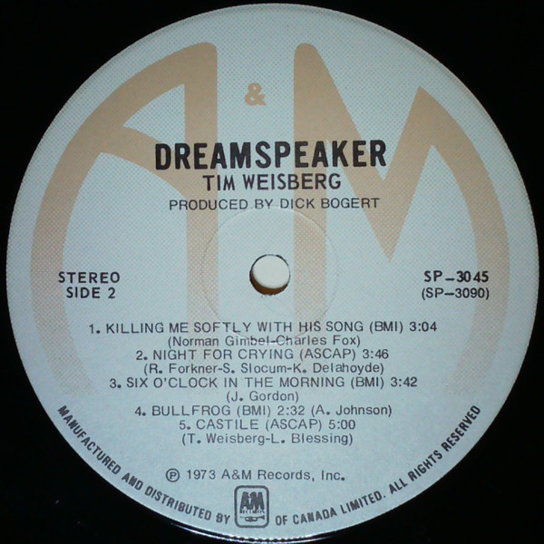 Tim Weisberg - Dreamspeaker | A&M Records (SP-3045) - 4