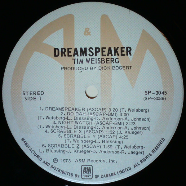 Tim Weisberg - Dreamspeaker | A&M Records (SP-3045) - 3