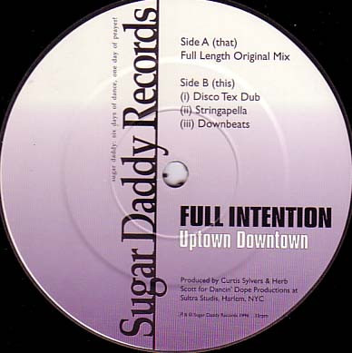 Full Intention - Uptown Downtown | Sugar Daddy Records (SD1) - main