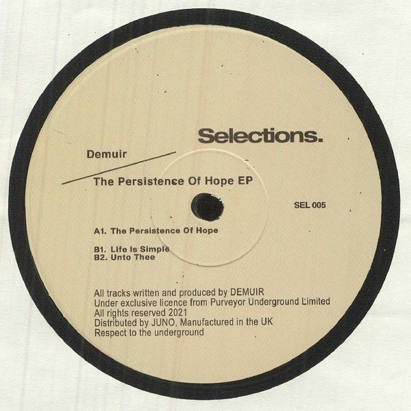 Demuir - The Persistence Of Hope EP | Selections. (SEL005) - main