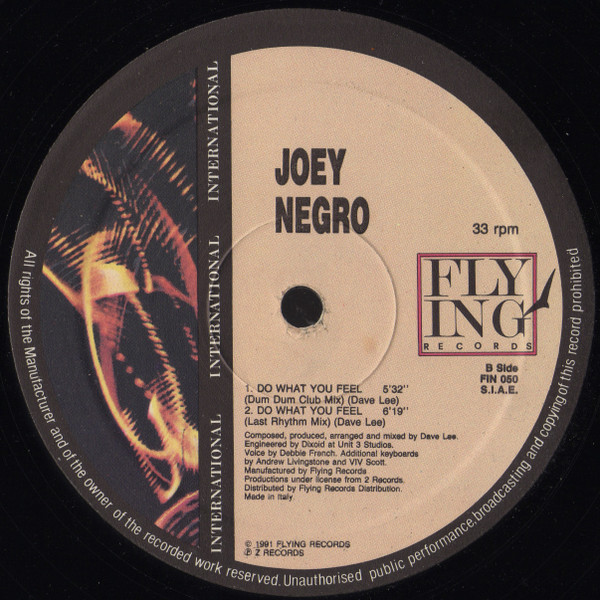 Joey Negro - Do What You Feel | Flying International (FIN 050) - 2 Joey Negro - Do What You Feel | Flying International (FIN 050) - 2