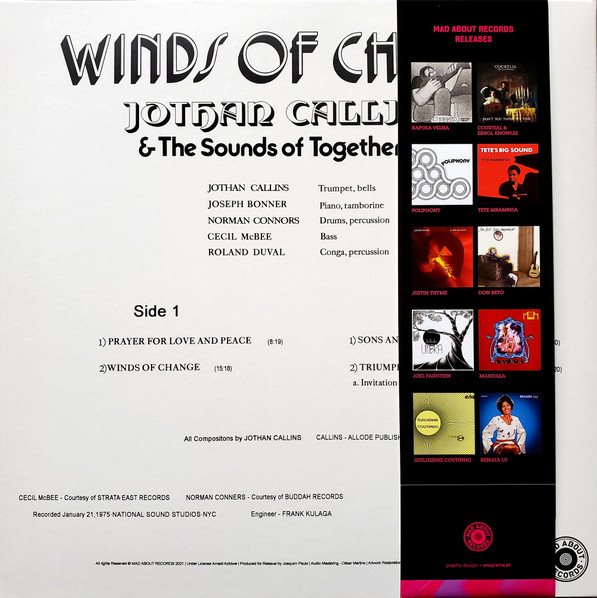 Jothan Callins & The Sounds Of Togetherness - Winds Of Change | Mad About Records (MAR 049) - 3