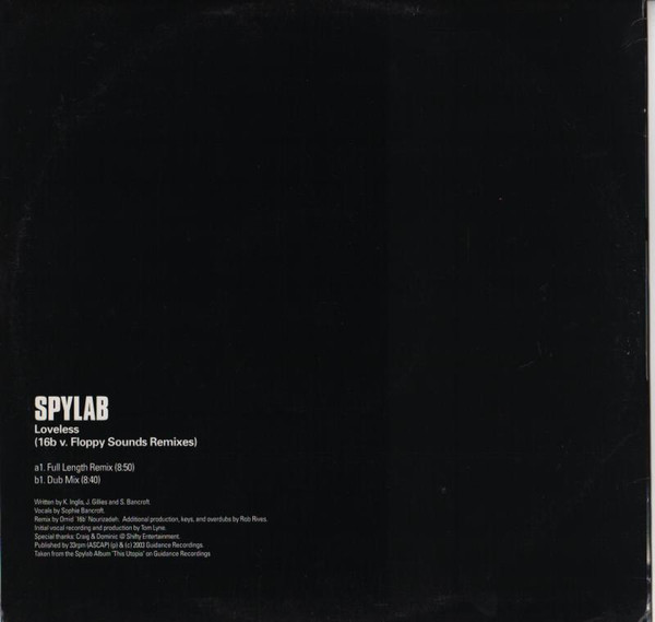 Spylab - Loveless (16B Vs. Floppy Sounds Remixes) | Guidance Recordings (GDR 135) - 2