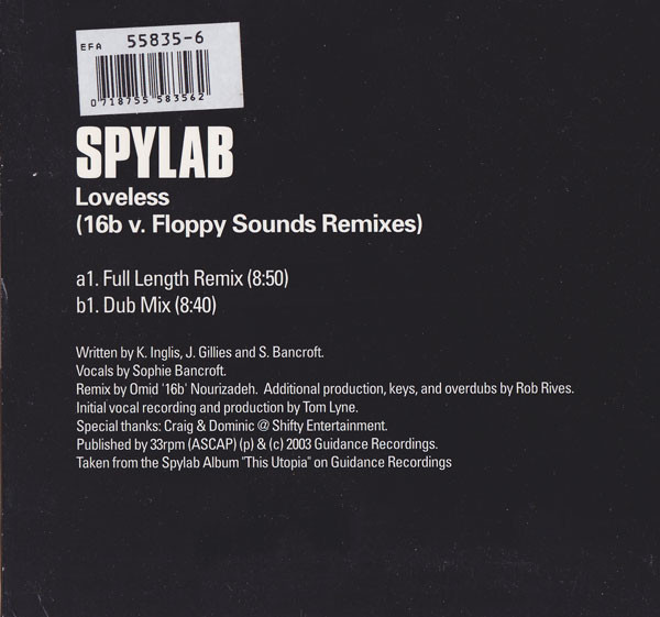 Spylab - Loveless (16B Vs. Floppy Sounds Remixes) | Guidance Recordings (GDR 135) - 3