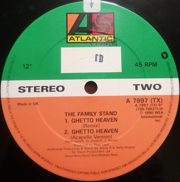 The Family Stand - Ghetto Heaven | Atlantic (A 7997 TX) - 4