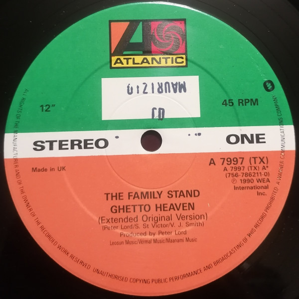 The Family Stand - Ghetto Heaven | Atlantic (A 7997 TX) - 3