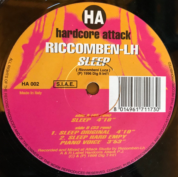 Riccomben-LH - Sleep | Hardcore Attack (HA 002) - main