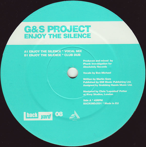 G & S Project - Enjoy The Silence | Back Yard Recordings (BACK08DJX01) - 2