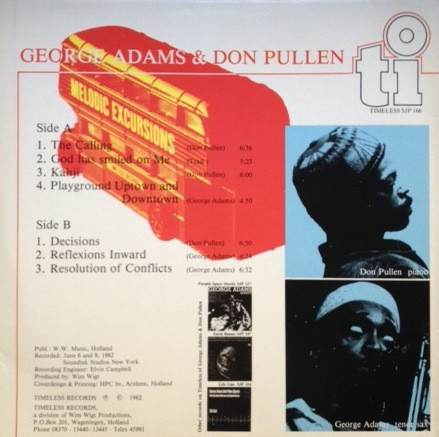 George Adams & Don Pullen - Melodic Excursions | Timeless (SJP 166) - 2 George Adams & Don Pullen - Melodic Excursions | Timeless (SJP 166) - 2