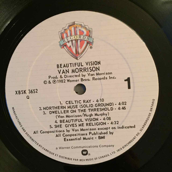 Van Morrison - Beautiful Vision | Warner Bros. Records (XBSK 3652) - 3