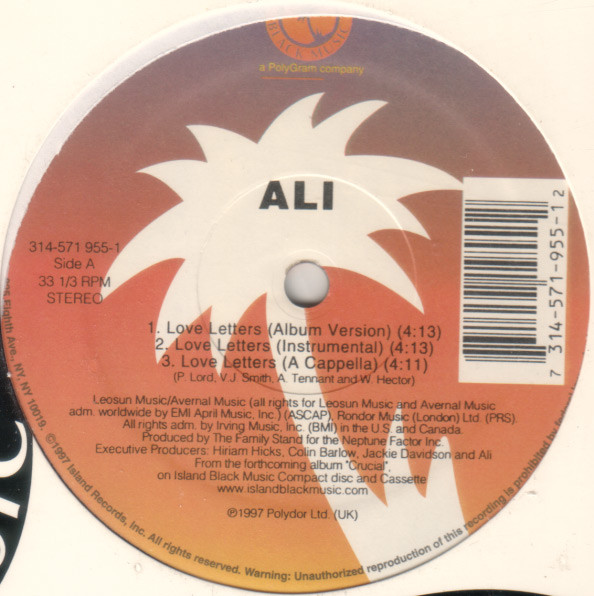 Ali - Love Letters | Island Black Music (314-571 955-1) - 2 Ali - Love Letters | Island Black Music (314-571 955-1) - 2