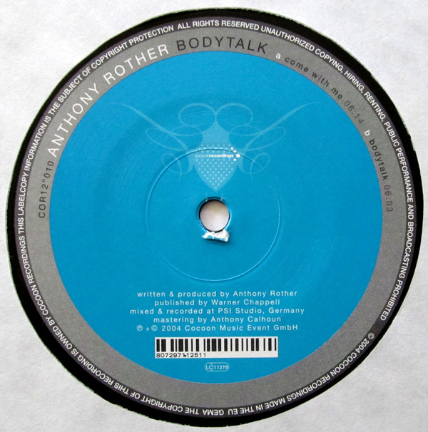 Anthony Rother - Bodytalk | Cocoon Recordings (COR12"010)
