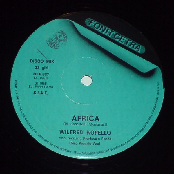 Wilfred Kopello - Africa | Fonit Cetra (DLP 627) - 2