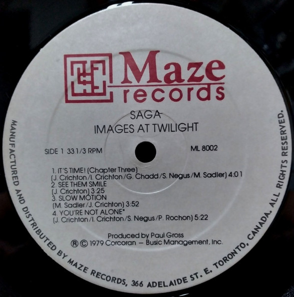 Saga - Images At Twilight | Maze Records (ML 8002) - 3 Saga - Images At Twilight | Maze Records (ML 8002) - 3