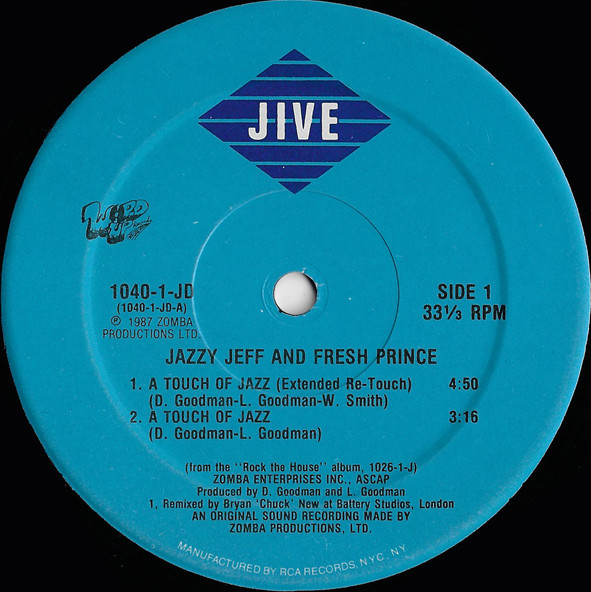DJ Jazzy Jeff & The Fresh Prince - A Touch Of Jazz | Jive (1040-1-JD) - 3 DJ Jazzy Jeff & The Fresh Prince - A Touch Of Jazz | Jive (1040-1-JD) - 3
