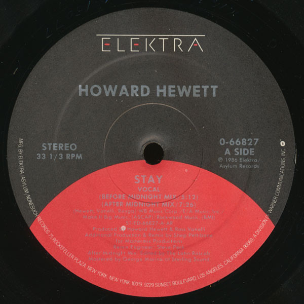 Howard Hewett - Stay | Elektra (0-66827) - main Howard Hewett - Stay | Elektra (0-66827) - main