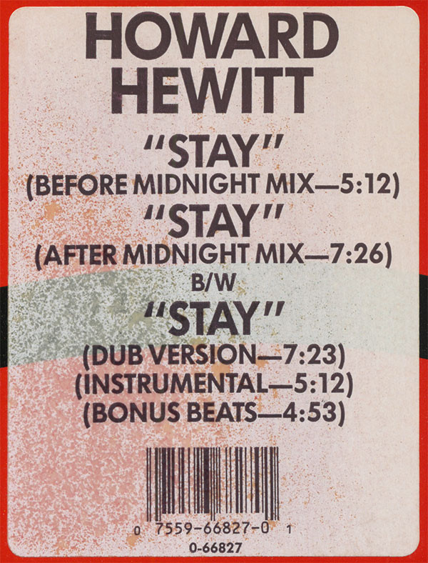 Howard Hewett - Stay | Elektra (0-66827) - 3 Howard Hewett - Stay | Elektra (0-66827) - 3