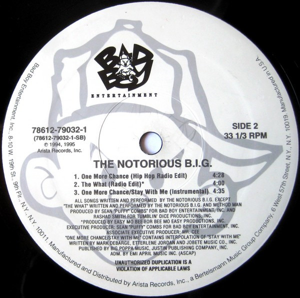 Notorious B.I.G. - One More Chance | Bad Boy Entertainment (78612-79032-1) - 4 Notorious B.I.G. - One More Chance | Bad Boy Entertainment (78612-79032-1) - 4