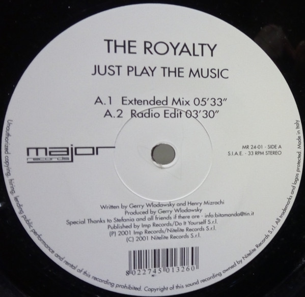 The Royalty - Just Play The Music | Major Records (MR 24-01) - 2 The Royalty - Just Play The Music | Major Records (MR 24-01) - 2
