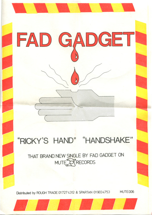 Fad Gadget - Ricky's Hand / Handshake | Mute (MUTE 006) - 5