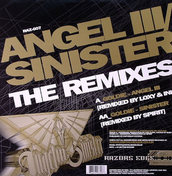 Goldie - Angel III / Sinister (The Remixes) | Razors Edge (RAZ-007) - 2