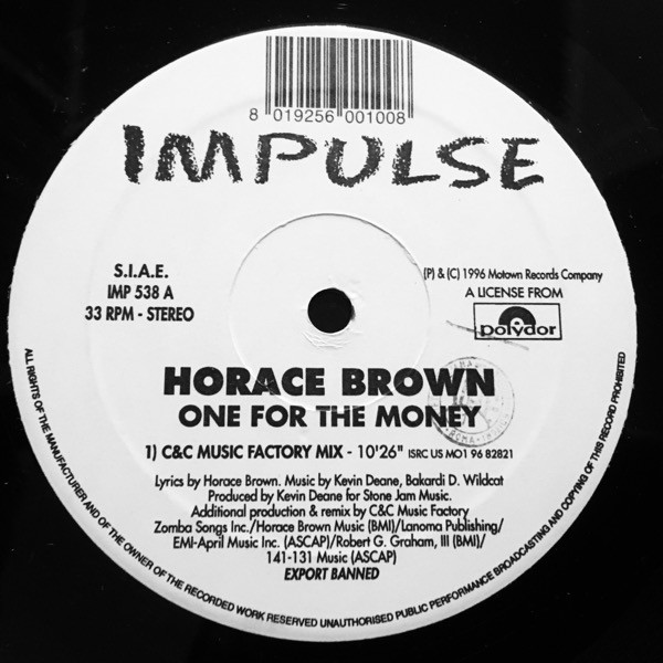 Horace Brown - One For The Money | Impulse (IMP 538) - main Horace Brown - One For The Money | Impulse (IMP 538) - main