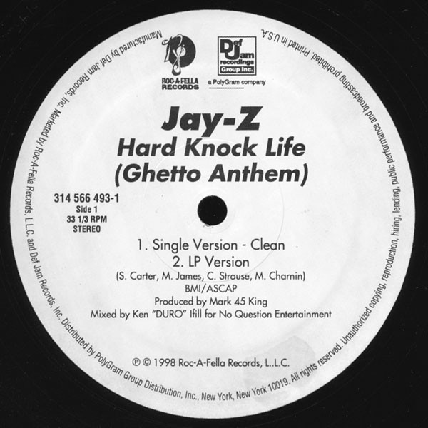 Jay-Z - Hard Knock Life (Ghetto Anthem) | Roc-A-Fella Records (314 566 493-1) - 3 Jay-Z - Hard Knock Life (Ghetto Anthem) | Roc-A-Fella Records (314 566 493-1) - 3