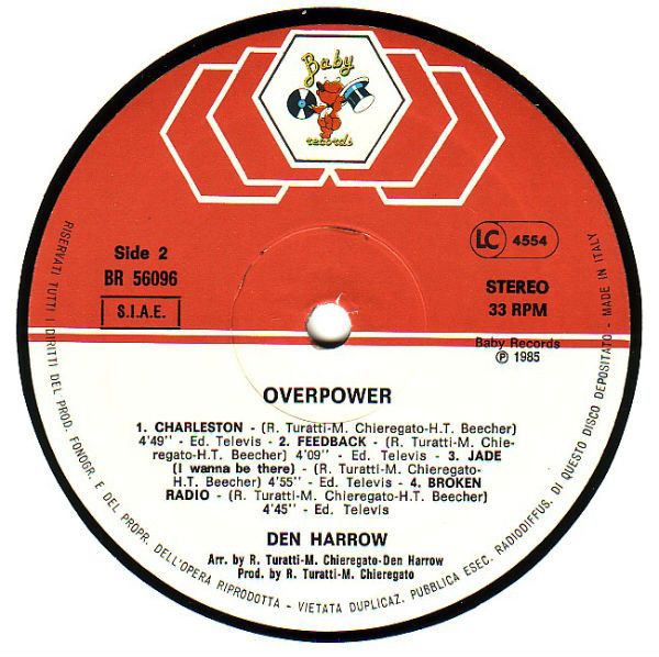 Den Harrow - Overpower | Baby Records (BR 56096) - 4