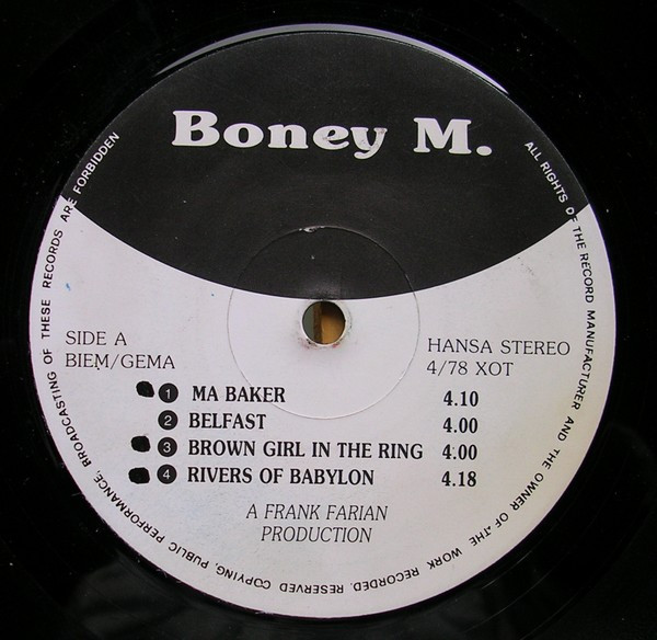 Boney M. - Boney M. | Hansa (4/78 XOT) - main