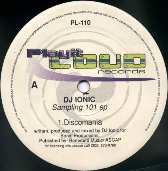 DJ Ionic - Sampling 101 EP | Play It Loud Records (PL-110) - 2 DJ Ionic - Sampling 101 EP | Play It Loud Records (PL-110) - 2