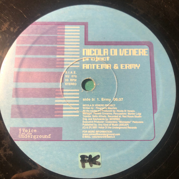Nicola Di Venere - Antema & Ermy | V.O.T.U. Records (Voice Of The Underground Records) (VU 070) - 4 Nicola Di Venere - Antema & Ermy | V.O.T.U. Records (Voice Of The Underground Records) (VU 070) - 4