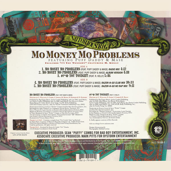 Notorious B.I.G. Featuring Puff Daddy & Mase - Mo Money Mo Problems | Bad Boy Entertainment (78612-79109-1) - 2