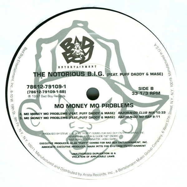 Notorious B.I.G. Featuring Puff Daddy & Mase - Mo Money Mo Problems | Bad Boy Entertainment (78612-79109-1) - 4