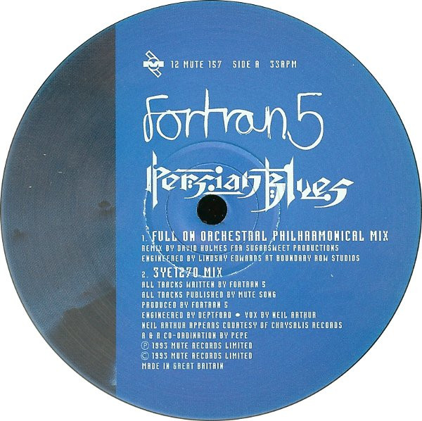Fortran 5 - Persian Blues | Mute (12 MUTE 157) - 3