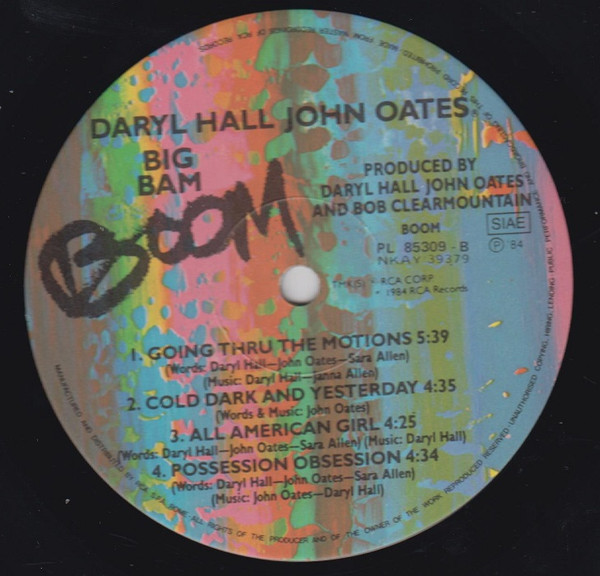 Daryl Hall & John Oates - Big Bam Boom | RCA Italiana (PL 85309) - 4