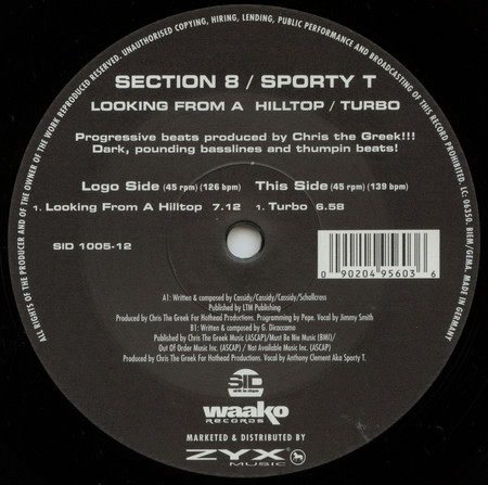 Section 8 / Sporty T - Looking From A Hill Top / Turbo | Shit Is Dope (SID 1005-12) - 2 Section 8 / Sporty T - Looking From A Hill Top / Turbo | Shit Is Dope (SID 1005-12) - 2