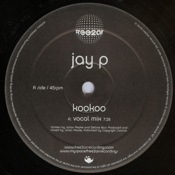 Jay P - Kookoo | free2air Recordings (F2A24TP) - 2 Jay P - Kookoo | free2air Recordings (F2A24TP) - 2