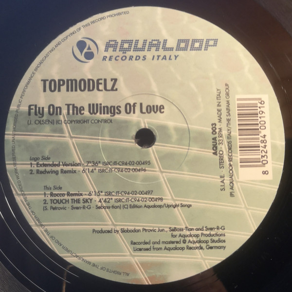 Topmodelz - Fly On The Wings Of Love | Aqualoop Records Italy (AQUA003)