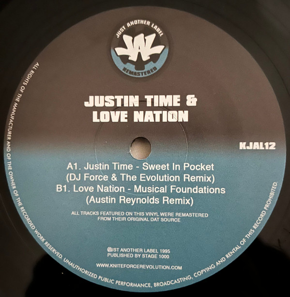 Justin Time / Love Nation - Sweet In Pocket / Musical Foundations (Remixes) | Just Another Label (KJAL12)